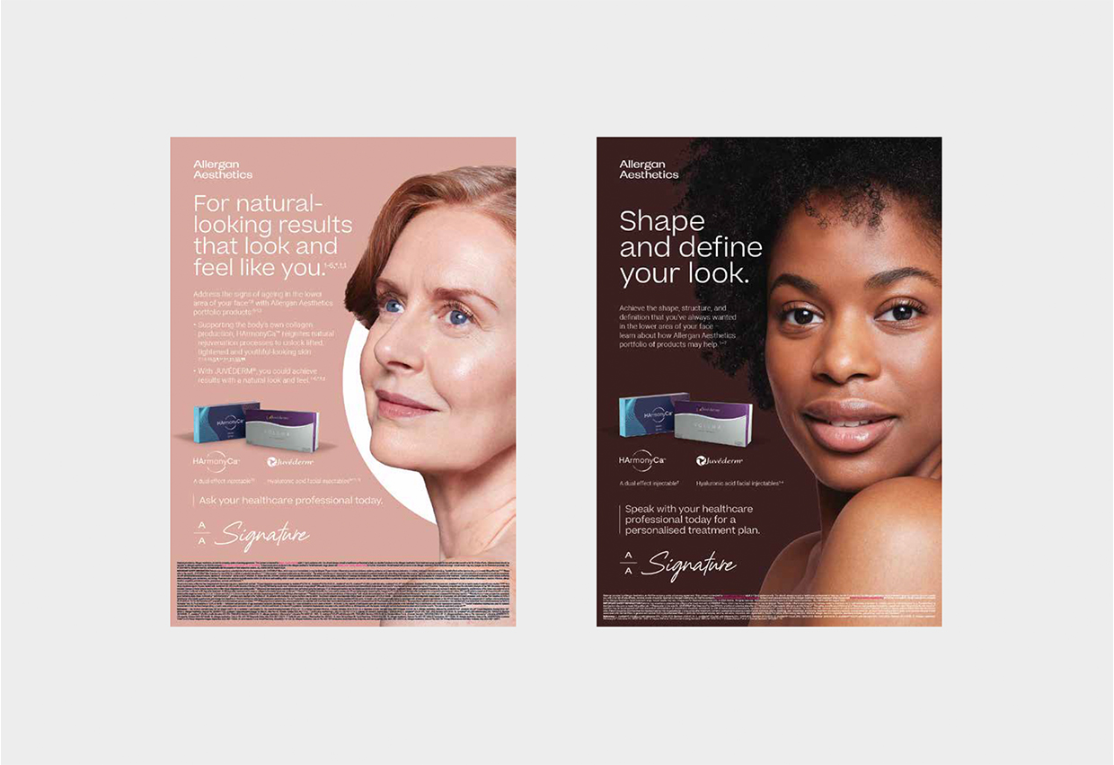 Allergan Aesthetics Ad Designs