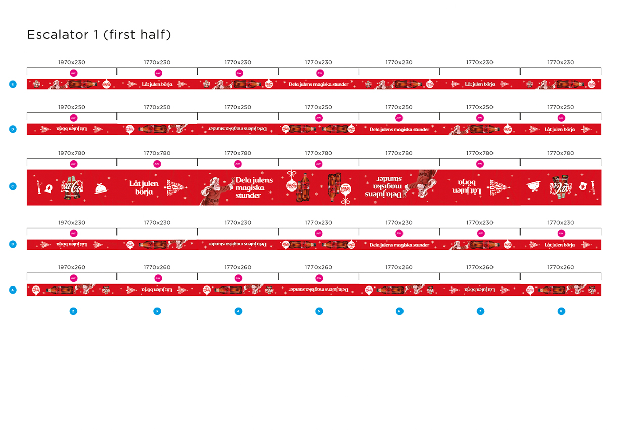 Coca-cola Christmas Sweden train station takeover